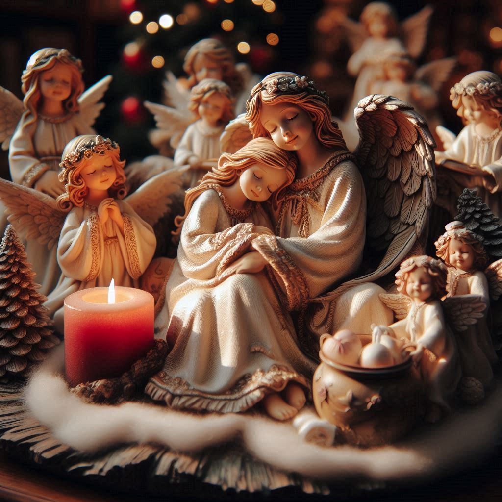 A collection of "You Are An Angel" figurines featuring metal wings, jewel embellishments, and heartfelt messages, beautifully packaged in gift boxes.